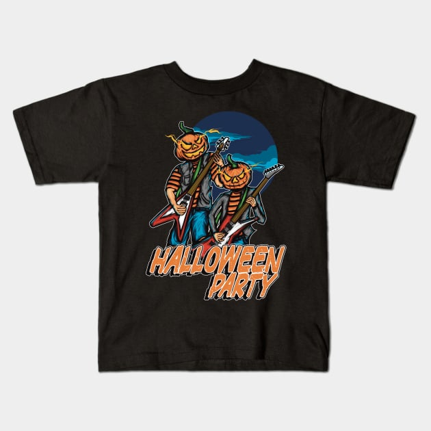 Halloween Design “Duo Gitarist” Kids T-Shirt by Dimaswdwn
